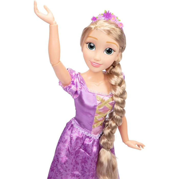 JAKKS PACIFIC Disney Princess Bambola Rapunzel Mille Pose Grande 80 Cm Mornati Paglia