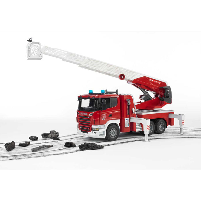 BRUDER Camion Scania Pompieri Con Scala - 03590