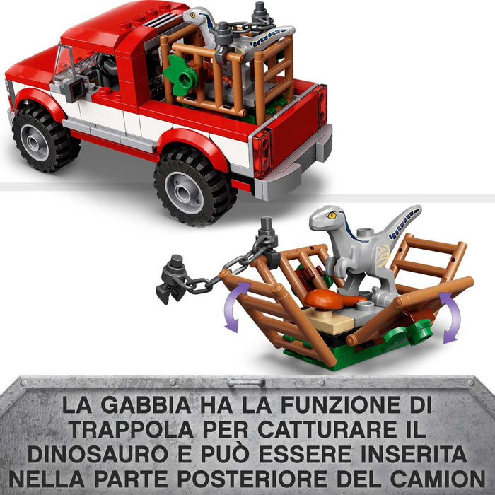 LEGO Jurassic World Atrociraptor: Inseguimento sulla Moto, Include 2  Minifigure e un Dinosauro Giocattolo, Giochi per Bambini dai 6 Anni in su,  76945